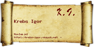 Krebs Igor névjegykártya